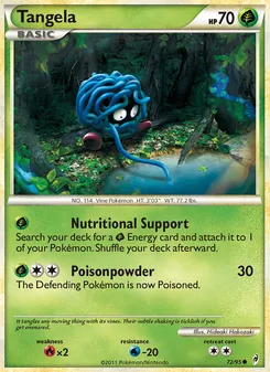 Tangela card from Call of Legends, number 72/95