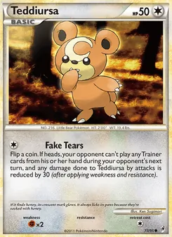 Teddiursa card from Call of Legends, number 73/95