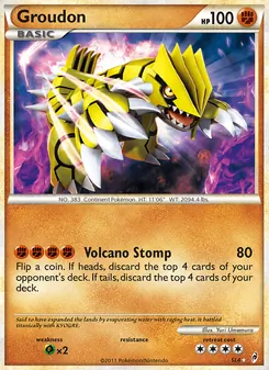 Groudon card from Call of Legends, number SL4/95