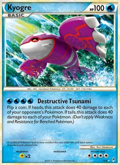 Kyogre card from Call of Legends, number SL6/95