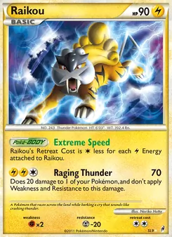 Raikou card from Call of Legends, number SL9/95