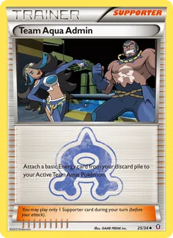 Team Aqua Admin card from Double Crisis, number 25/34