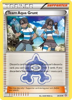 Team Aqua Grunt card from Double Crisis, number 26/34