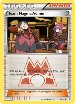 Team Magma Admin card from Double Crisis, number 29/34