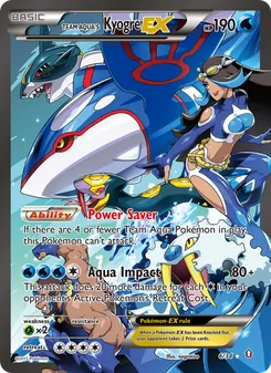 Team Aqua's Kyogre EX card from Double Crisis, number 6/34