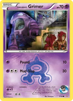 Team Aqua's Grimer card from Double Crisis, number 7/34