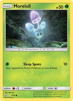 Morelull card from Detective Pikachu, number 3/18