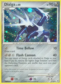Dialga card from Diamond & Pearl, number 1/130