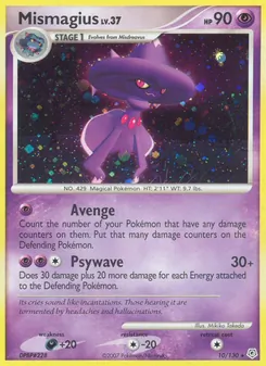 Mismagius card from Diamond & Pearl, number 10/130