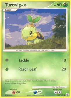 Turtwig card from Diamond & Pearl, number 103/130