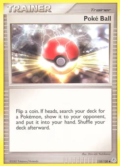 Poké Ball card from Diamond & Pearl, number 110/130