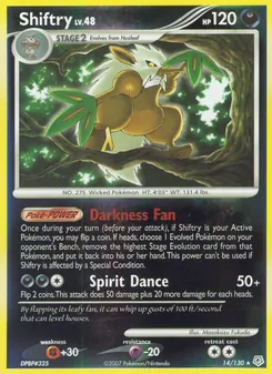 Shiftry card from Diamond & Pearl, number 14/130