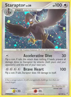 Staraptor card from Diamond & Pearl, number 16/130