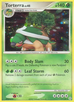 Torterra card from Diamond & Pearl, number 17/130