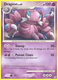 Drapion card from Diamond & Pearl, number 23/130