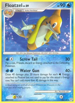 Floatzel card from Diamond & Pearl, number 26/130