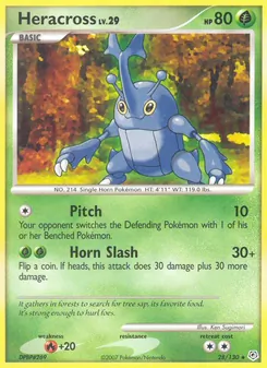Heracross card from Diamond & Pearl, number 28/130