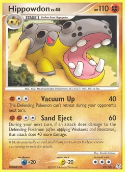 Hippowdon card from Diamond & Pearl, number 29/130
