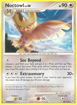 Noctowl card from Diamond & Pearl, number 34/130