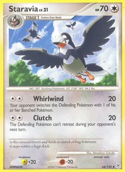 Staravia card from Diamond & Pearl, number 64/130