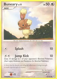 Buneary card from Diamond & Pearl, number 73/130