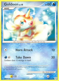 Goldeen card from Diamond & Pearl, number 84/130