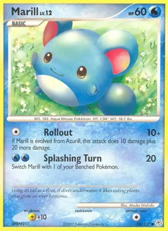 Marill card from Diamond & Pearl, number 88/130