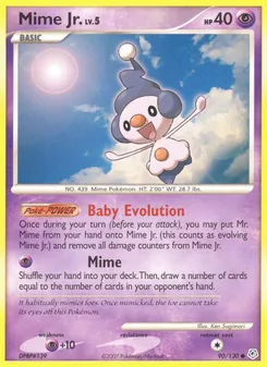 Mime Jr. card from Diamond & Pearl, number 90/130