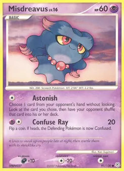 Misdreavus card from Diamond & Pearl, number 91/130