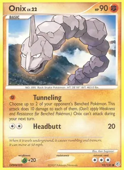 Onix card from Diamond & Pearl, number 92/130