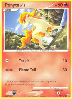 Ponyta card from Diamond & Pearl, number 94/130