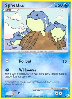 Spheal card from Mysterious Treasures, number 102/123