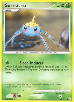 Surskit card from Mysterious Treasures, number 104/123