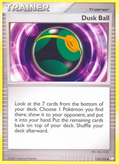 Dusk Ball card from Mysterious Treasures, number 110/123