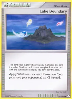 Lake Boundary card from Mysterious Treasures, number 112/123