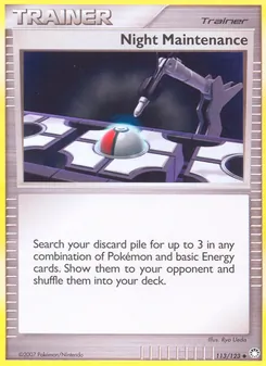 Night Maintenance card from Mysterious Treasures, number 113/123