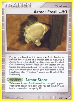 Armor Fossil card from Mysterious Treasures, number 116/123