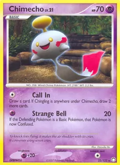 Chimecho card from Mysterious Treasures, number 22/123