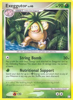 Exeggutor card from Mysterious Treasures, number 24/123