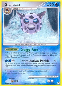 Glalie card from Mysterious Treasures, number 25/123