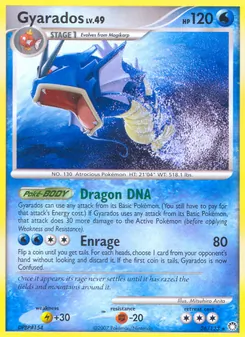 Gyarados card from Mysterious Treasures, number 26/123
