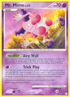 Mr. Mime card from Mysterious Treasures, number 30/123