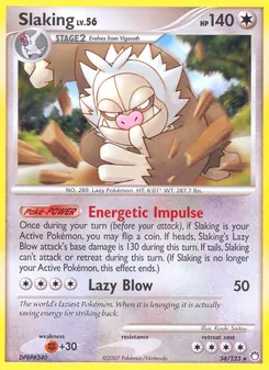 Slaking card from Mysterious Treasures, number 34/123