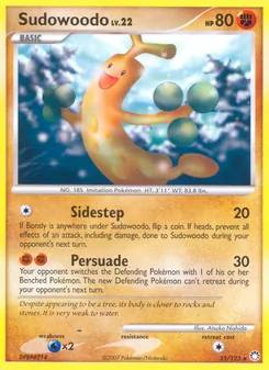 Sudowoodo card from Mysterious Treasures, number 35/123