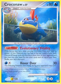 Croconaw card from Mysterious Treasures, number 44/123