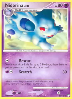 Nidorina card from Mysterious Treasures, number 56/123