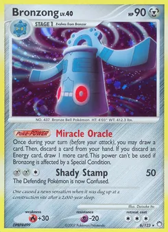 Bronzong card from Mysterious Treasures, number 6/123