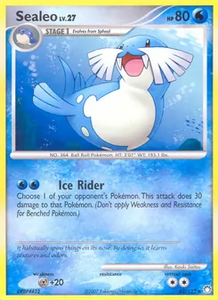 Sealeo card from Mysterious Treasures, number 62/123