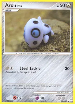 Aron card from Mysterious Treasures, number 71/123