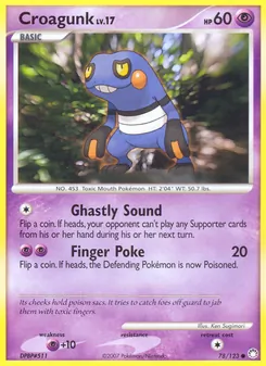 Croagunk card from Mysterious Treasures, number 78/123